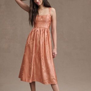 BHLDN Peach Midi Dress